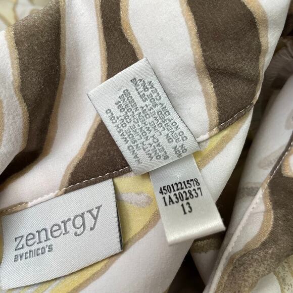 Chicos Zenergy Womens 3 Size XL 3/4 Sleeve Jacket Active Goblincore Mobwife - Picture 7 of 10